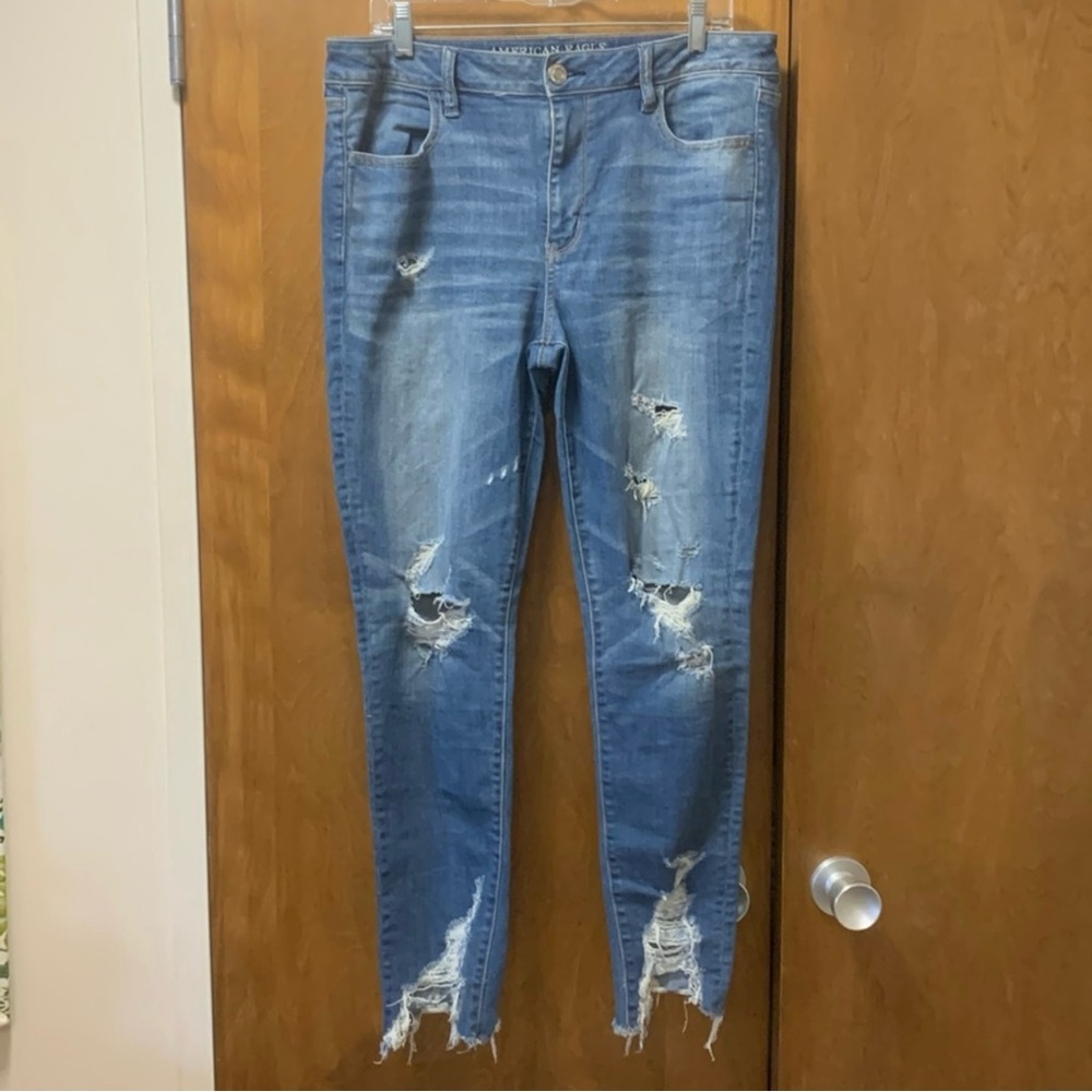American Eagle Hi Rise super stretch Jeggings SZ 14